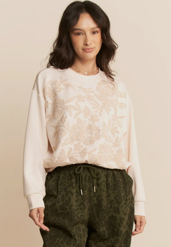 Floral Front Sweater