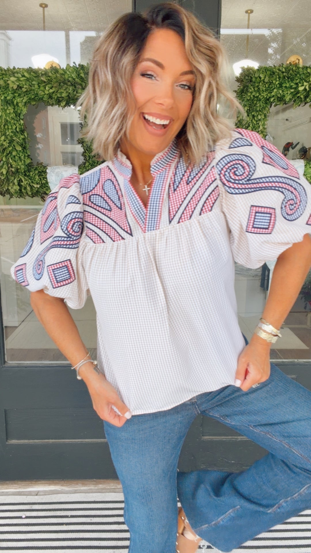 THML Patchwork Embroidered Blouse