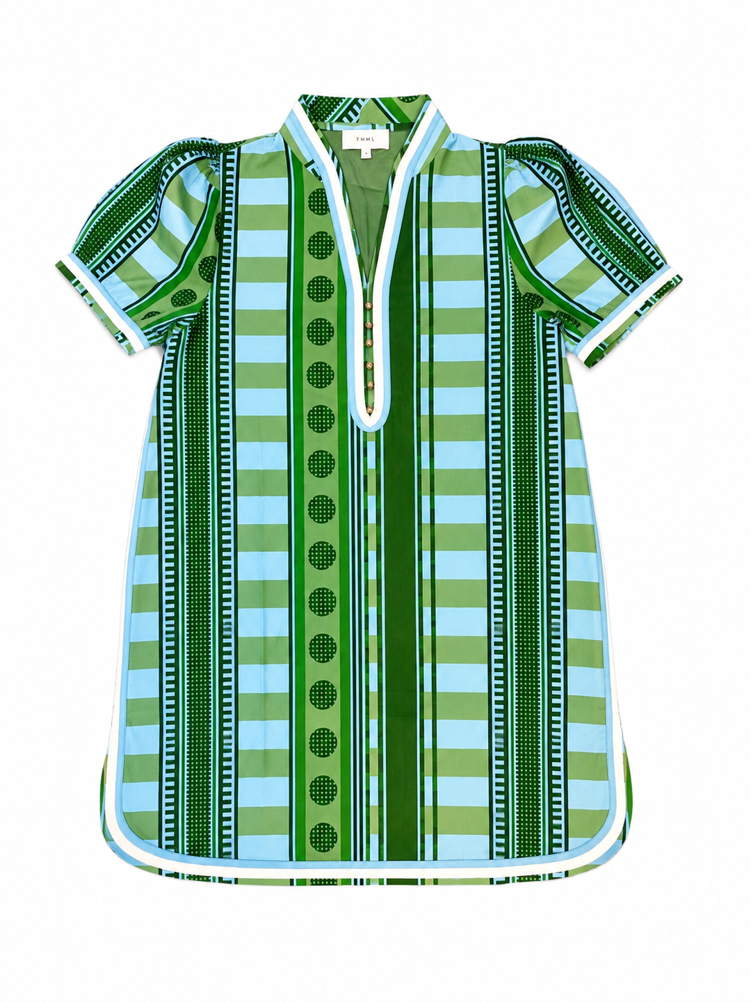 The Greenline Puff Sleeve Dress
