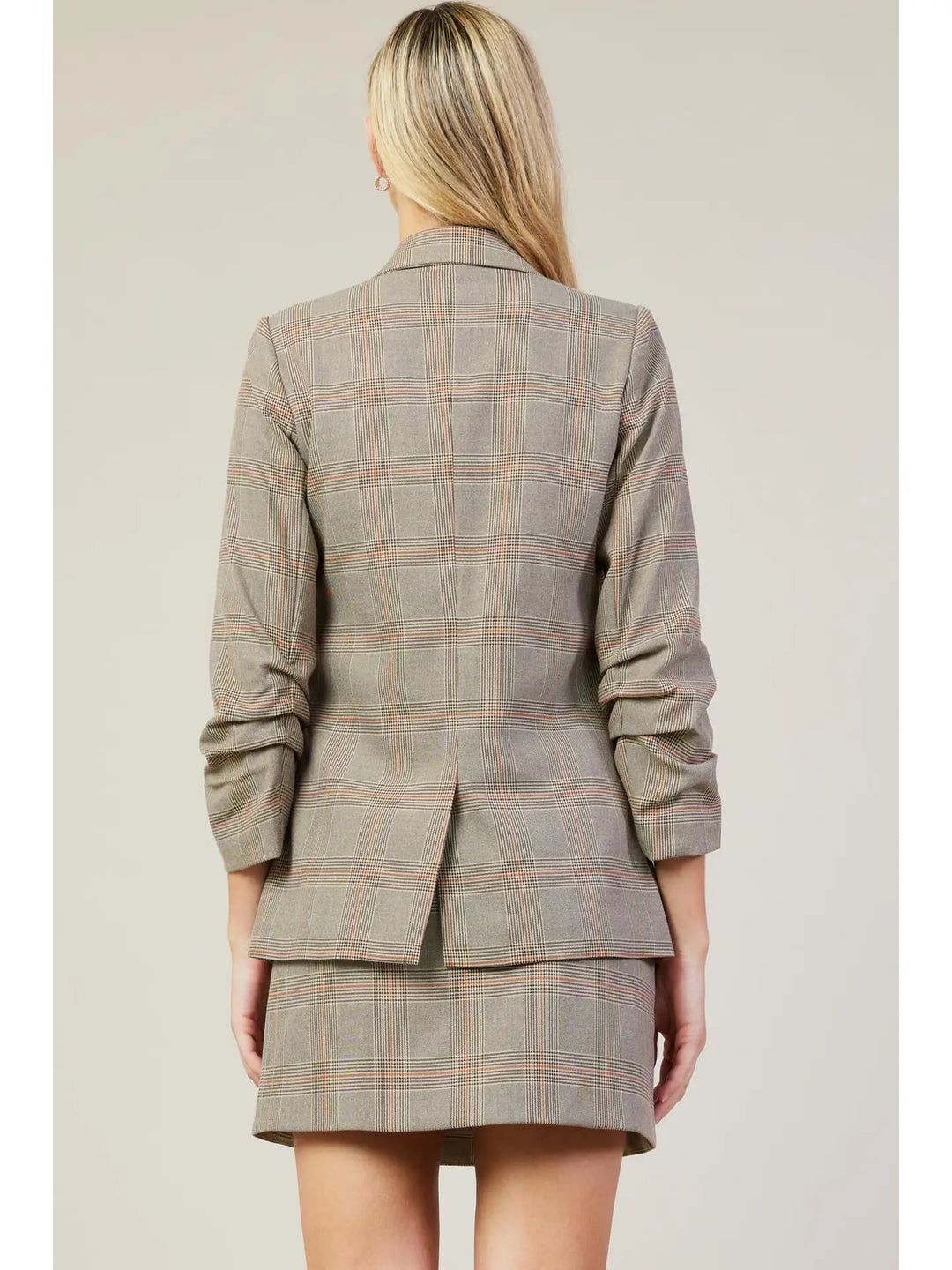 Skies Are Blue Plaid Blazer