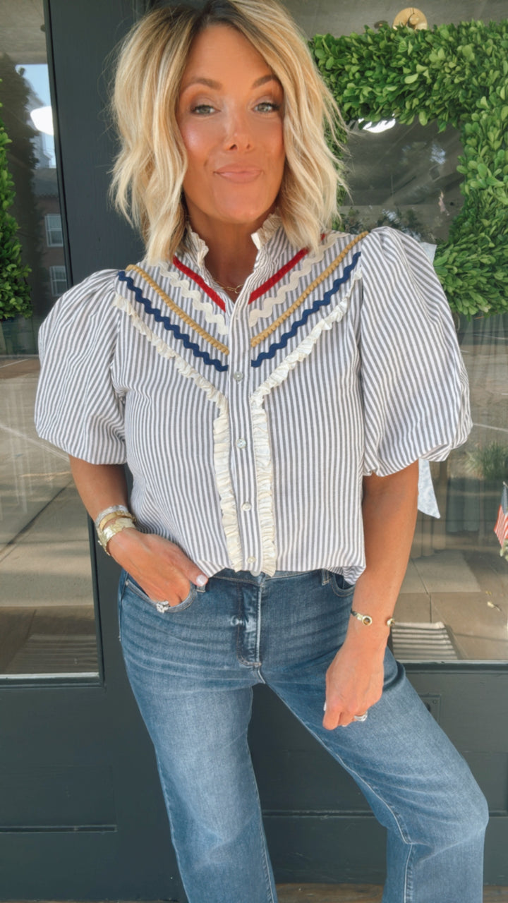 THML Ric Rac Detail Top