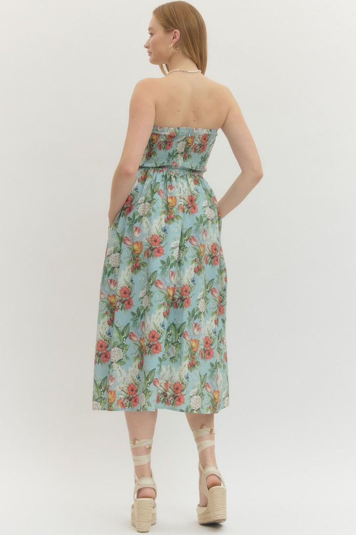 The Heirloom Garden Strapless Midi