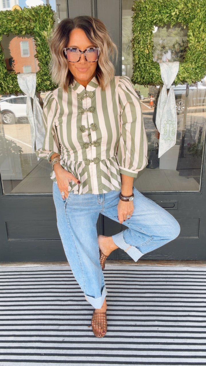 The Olive You More Striped Top