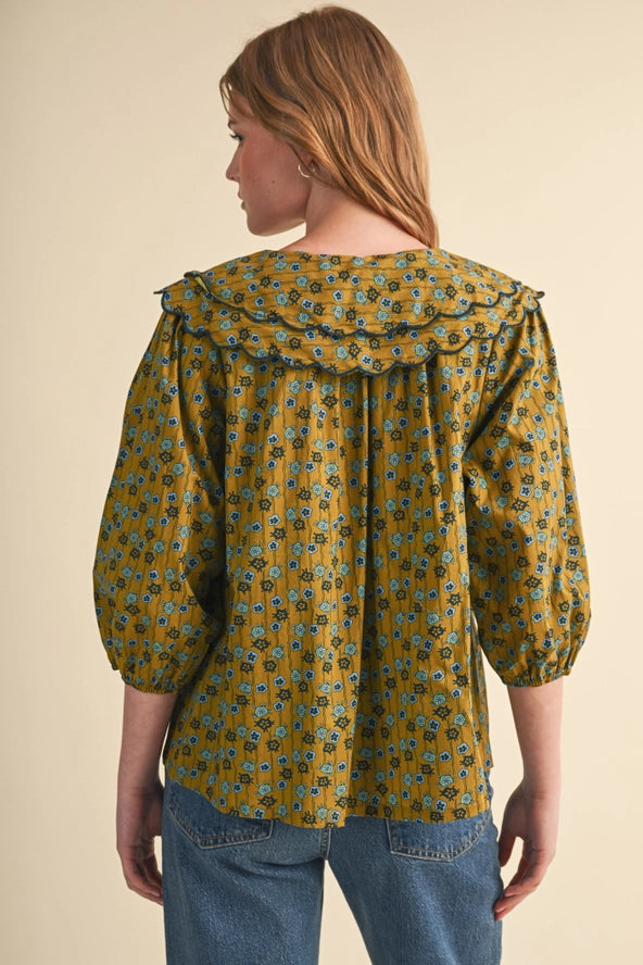The Golden Hour Ruffle Top
