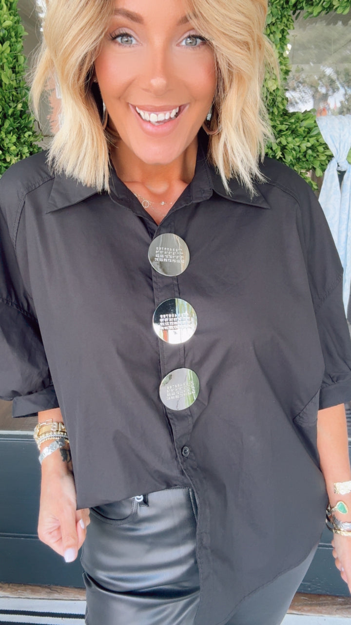 The Baylor Button Top