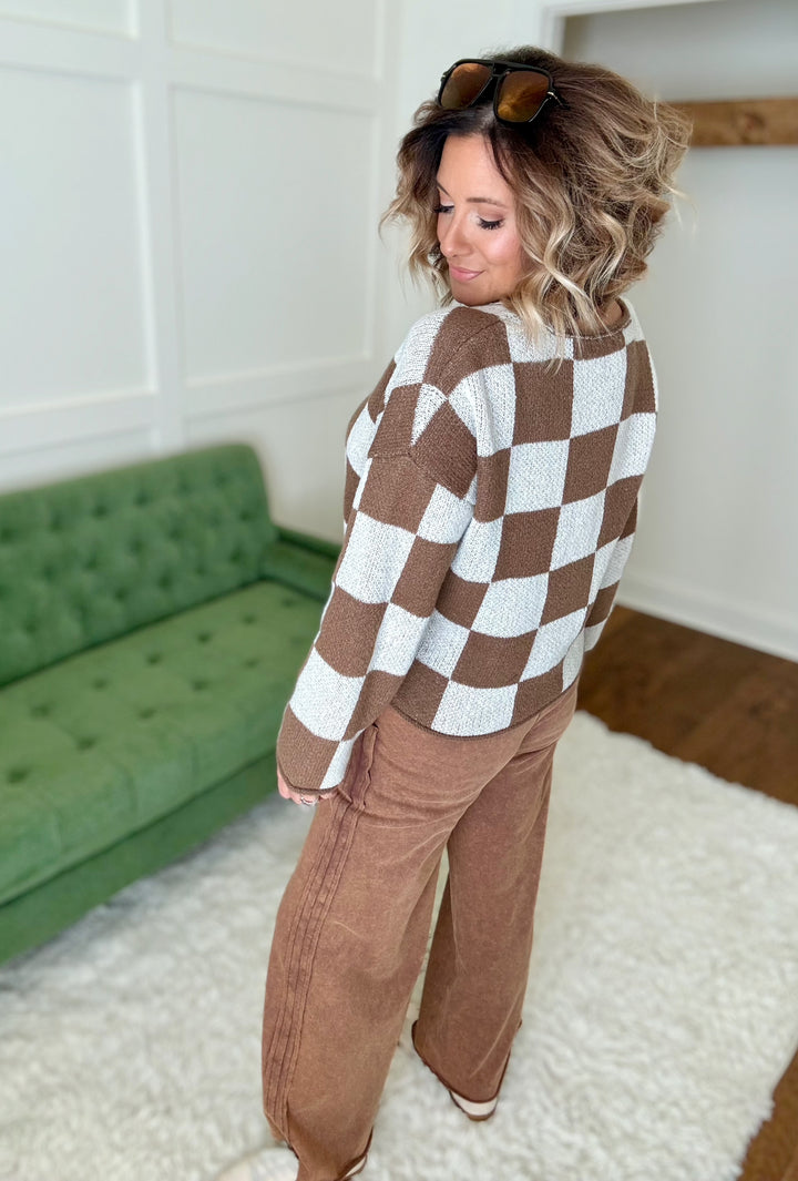 The Checkered Knit Sweater