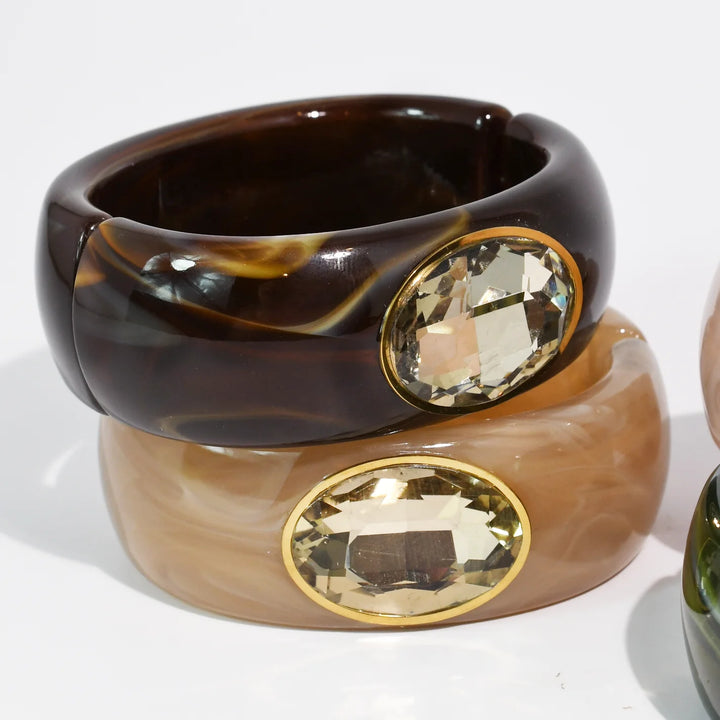 The Gemstone Resin Cuff Bracelet