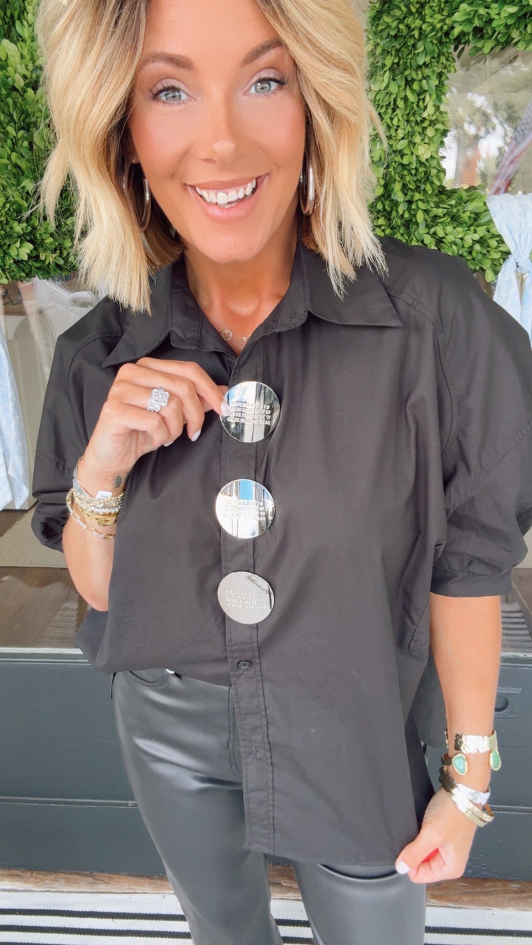 The Baylor Button Top