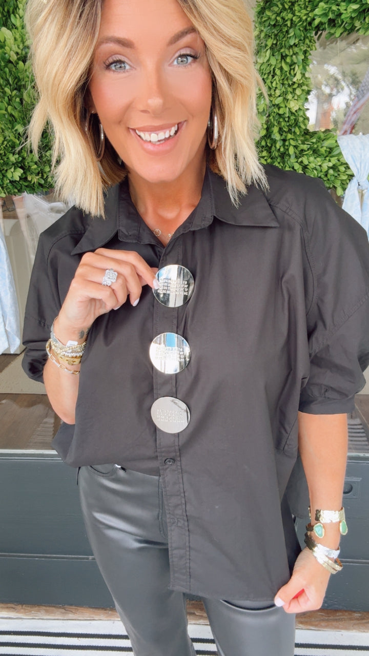 The Baylor Button Top
