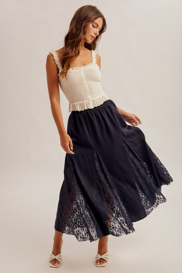 The Midnight Romance Midi Skirt