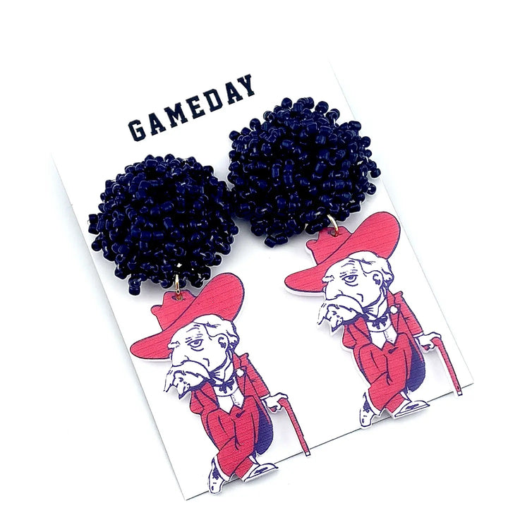 Ole Miss Rebel Earrings