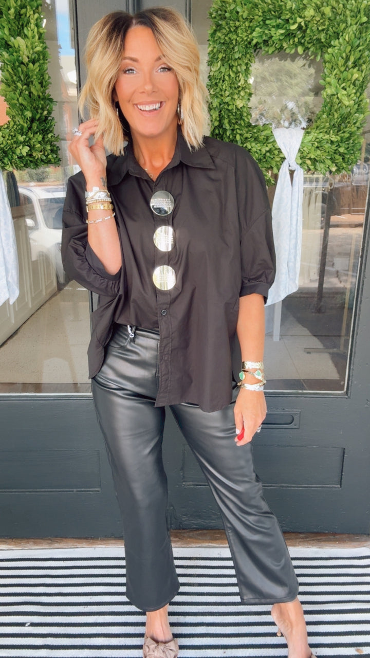 The Baylor Button Top