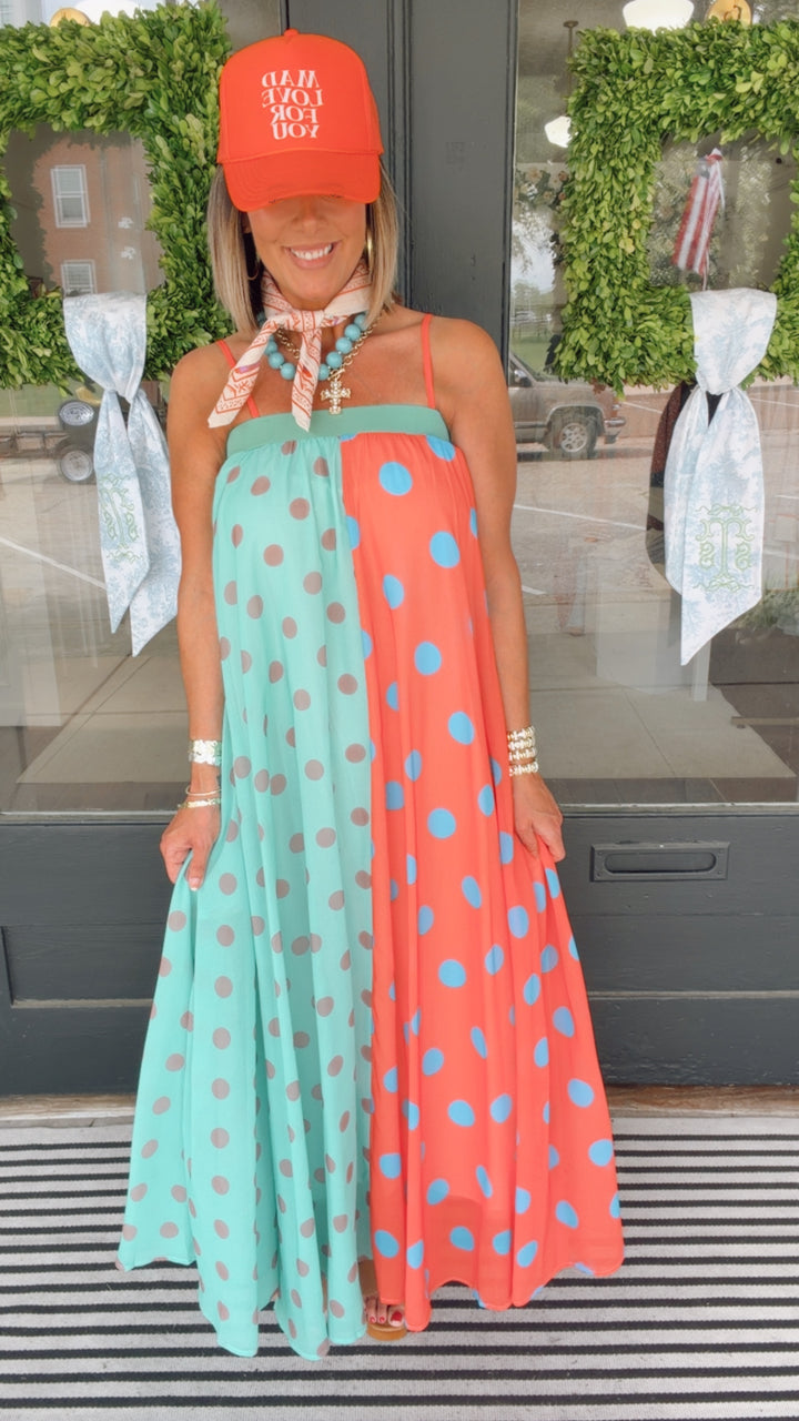 Serafina Dot Maxi Dress