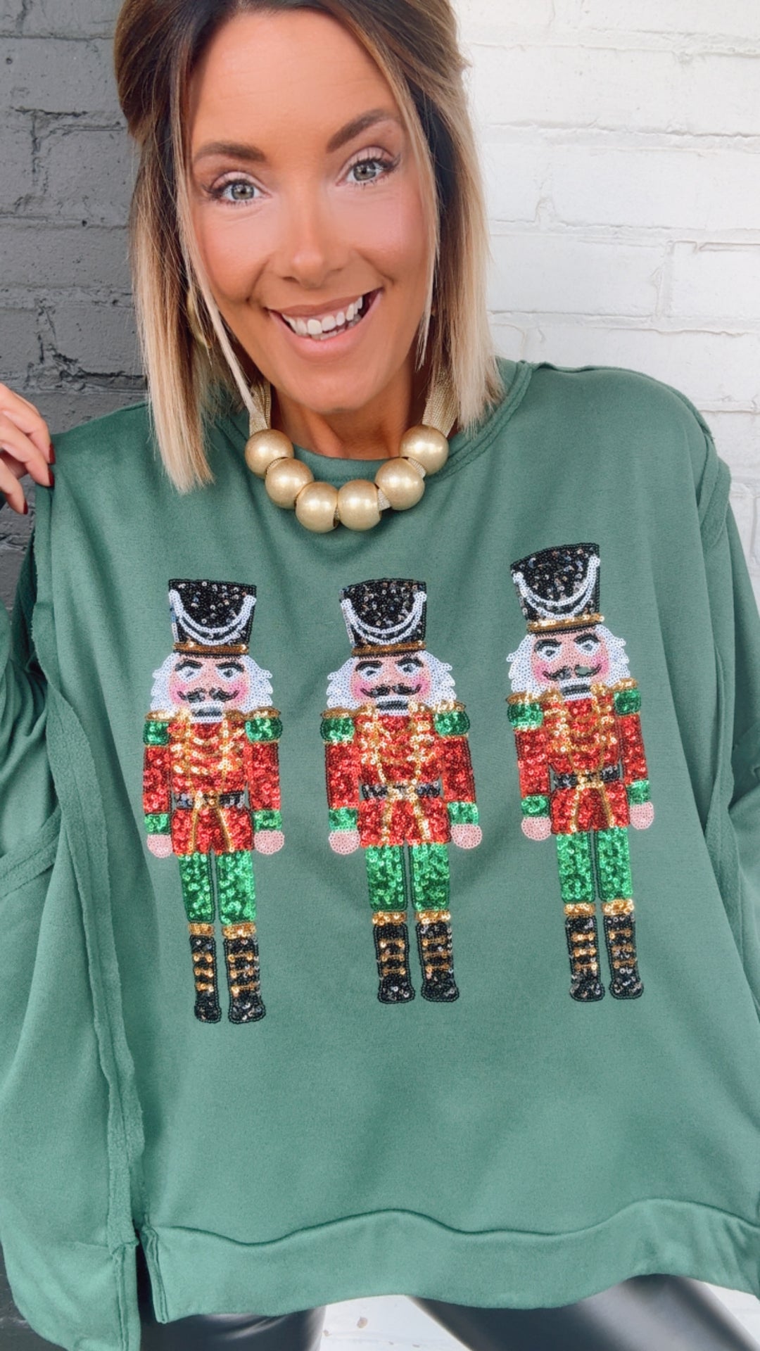 Christmas Sequin Nutcracker Sweatshirt