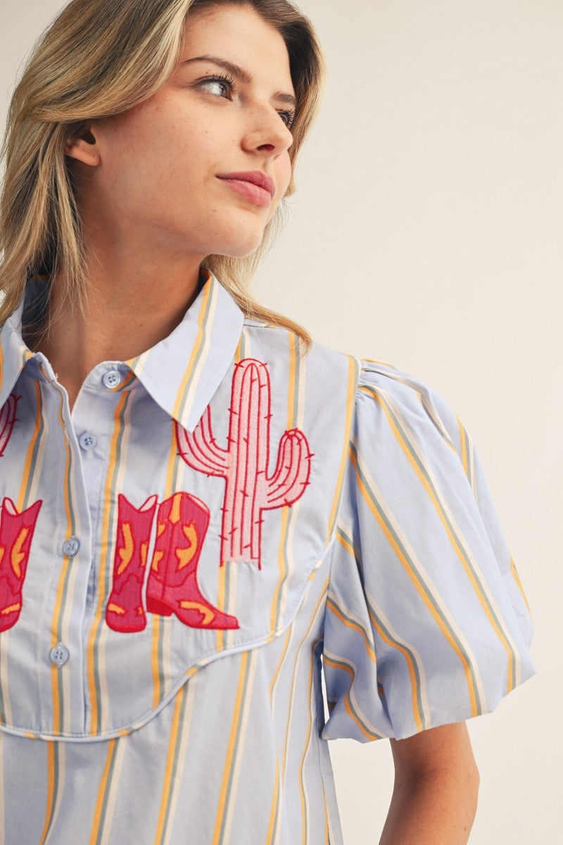 The Western Stripe Top