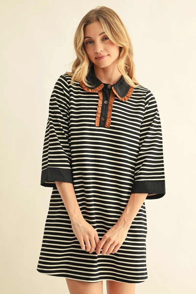 The Uptown Stripe Polo Dress
