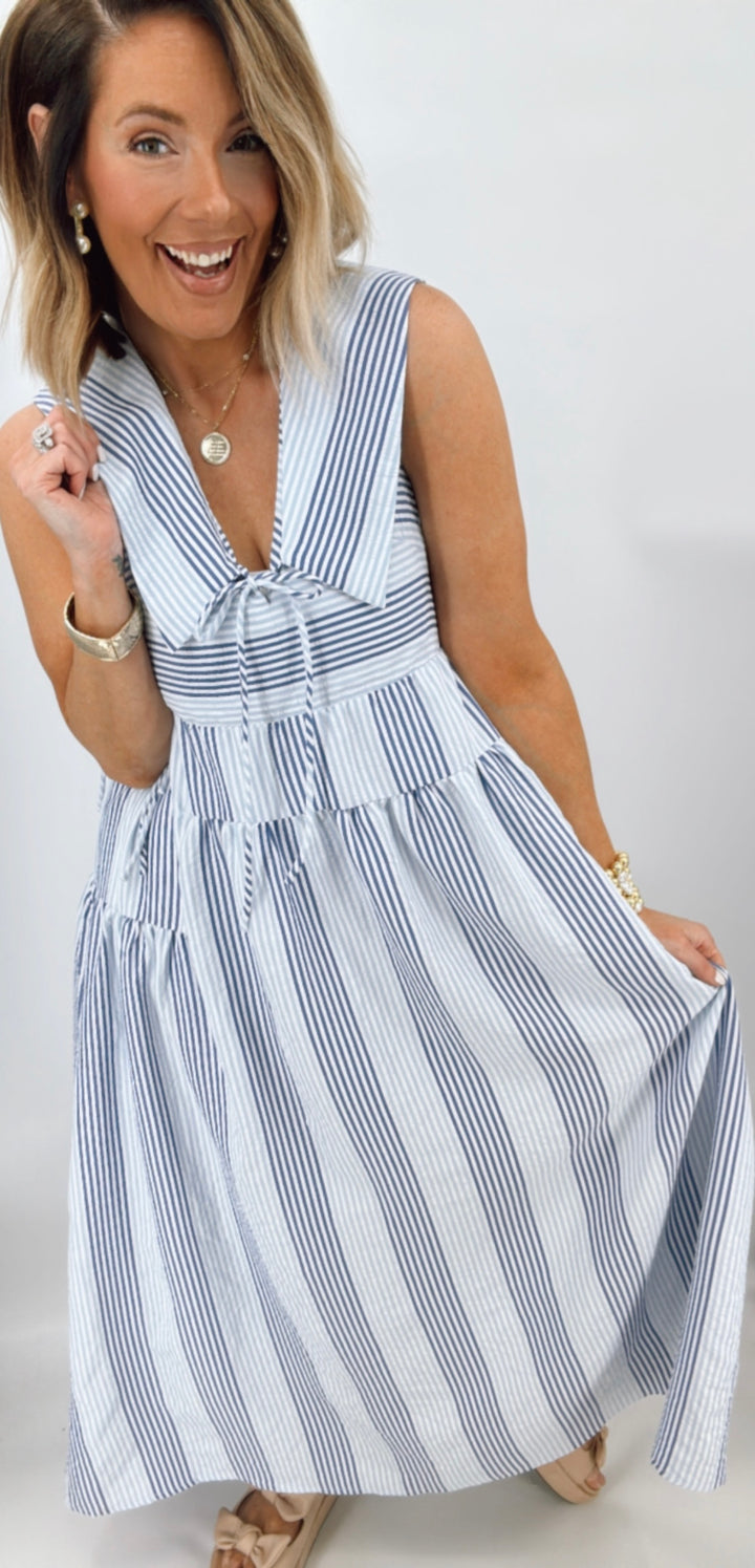 THML Striped Maxi Dress