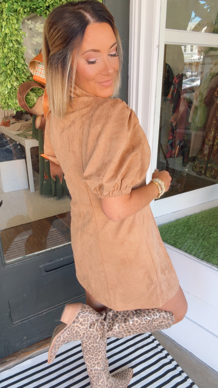 THML Suede Mini Dress