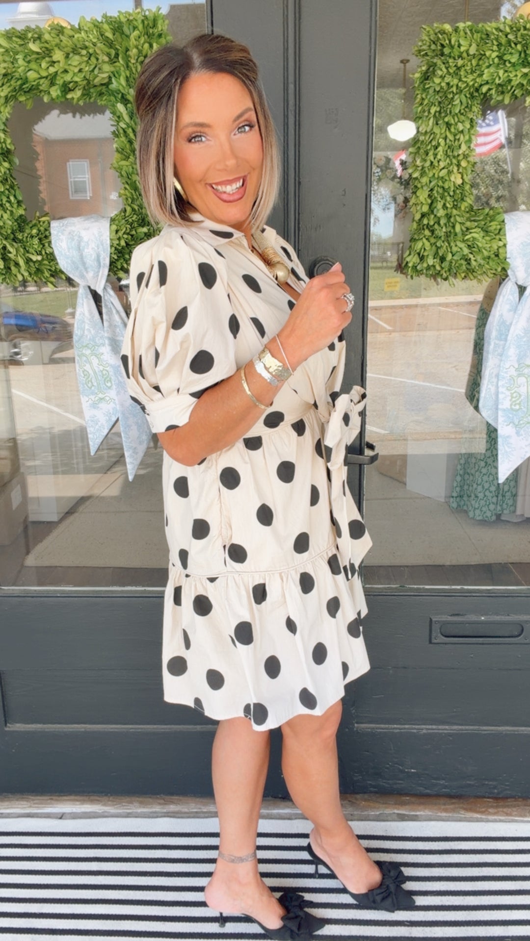 The Cream & Noir Charm Dress