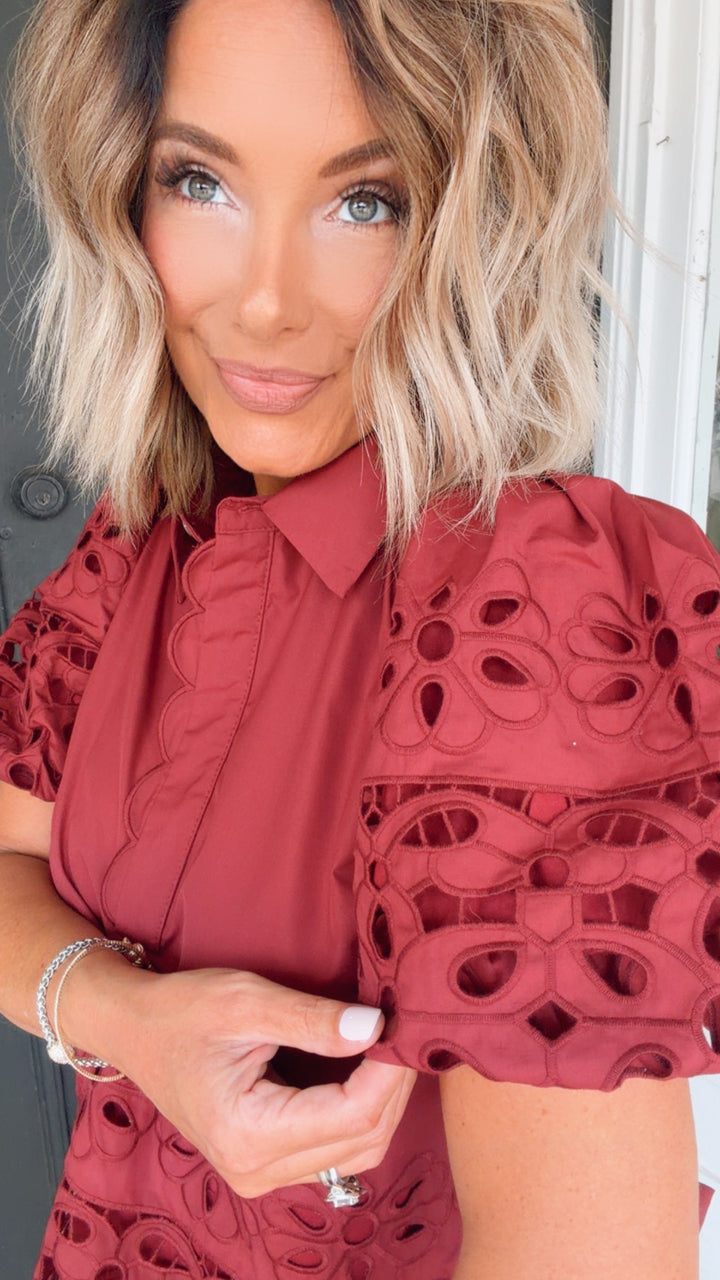 The Cabernet Charm Blouse