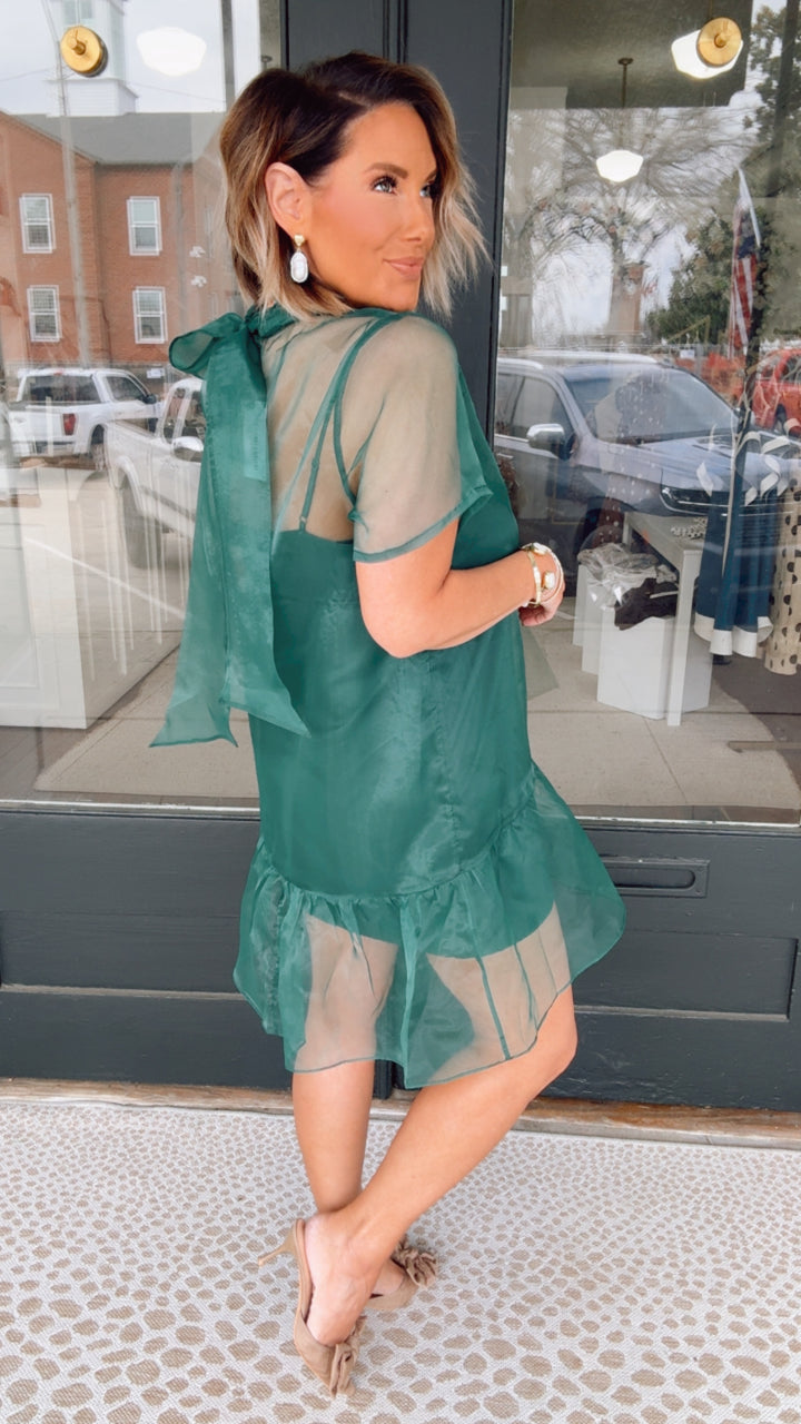 The Emerald Organza dress