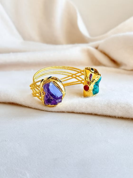 Easton Elle Amethyst and Turquoise Cuff