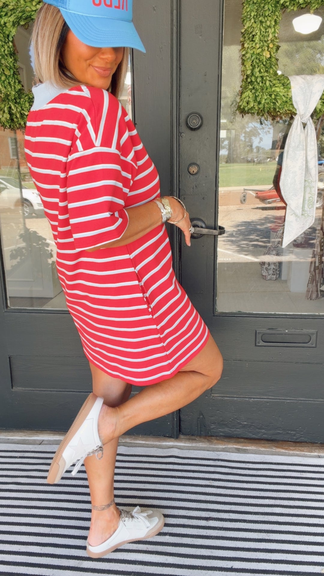 The Varsity Stripe T-shirt Dress