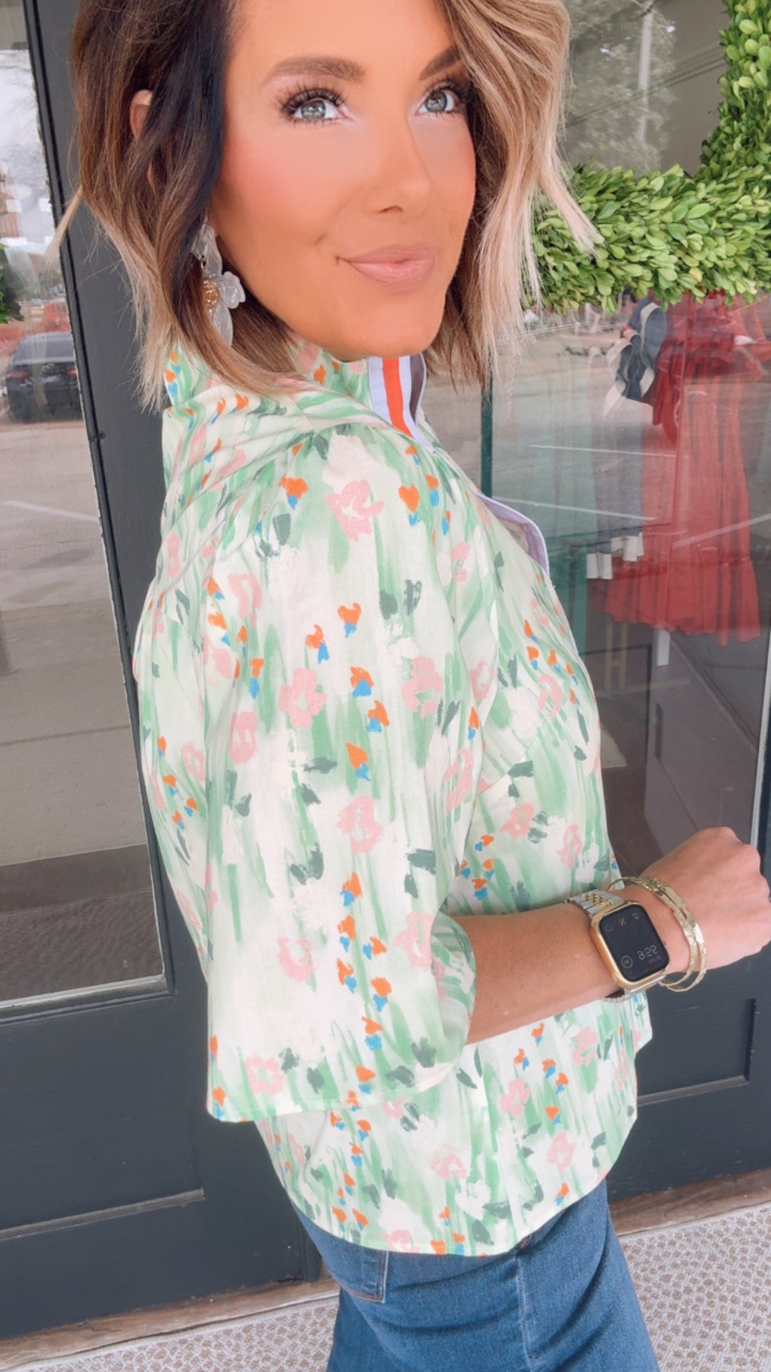The Multistripe Floral Top