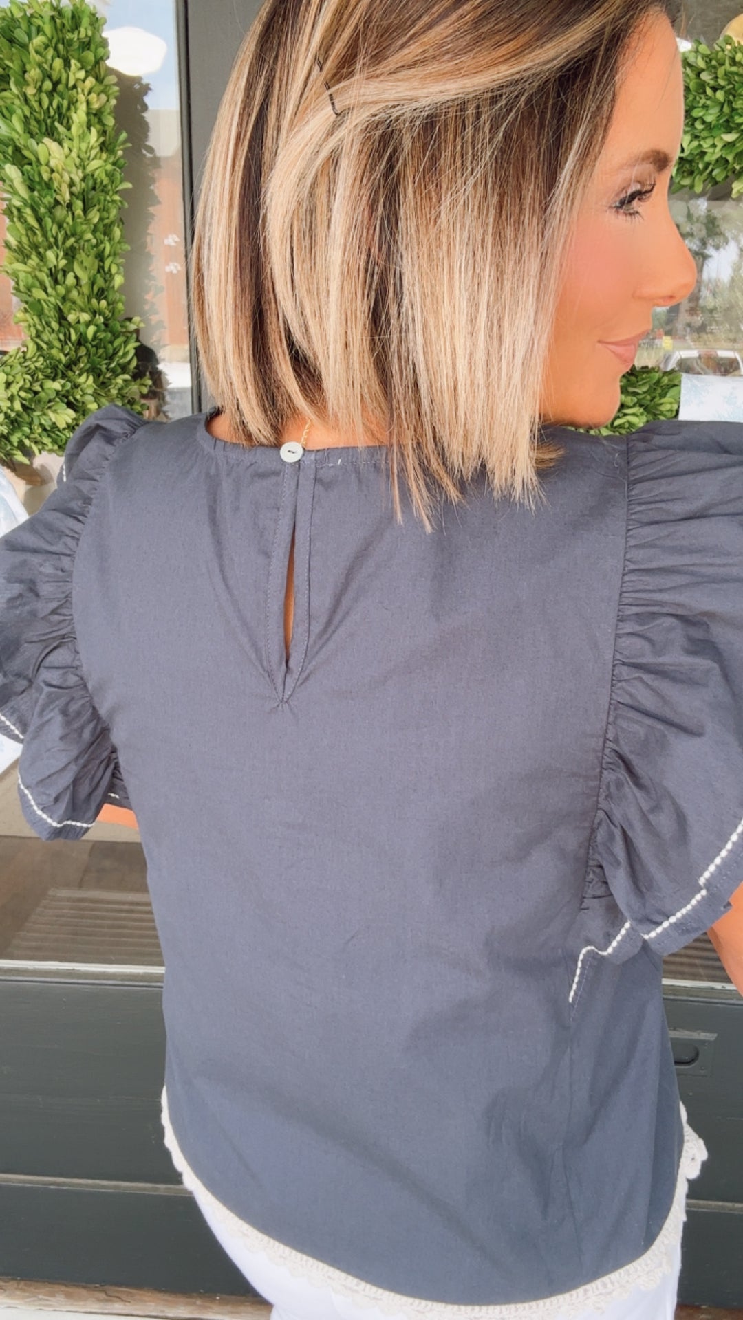 THML Navy Coast Breeze Blouse