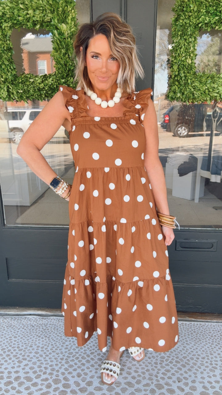 THML Brown Dot Dress