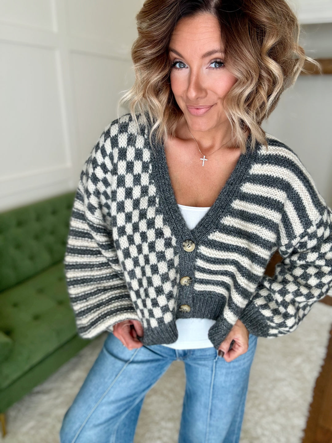 The Drop Shoulder Knit Cardigan