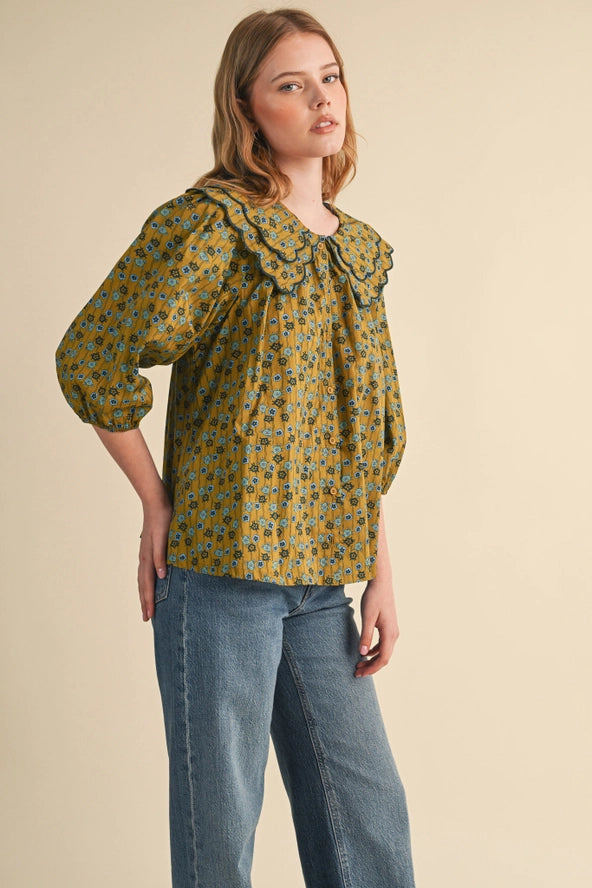 The Golden Hour Ruffle Top