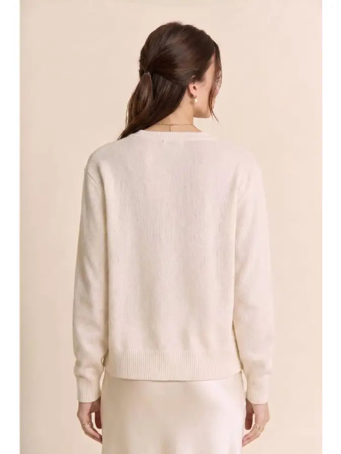 Spotted Horse Intarsia Button Cardigan