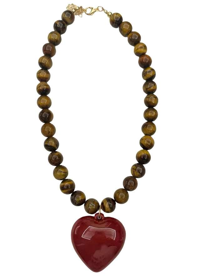 Janel Tiger Eye Gemstone Necklace