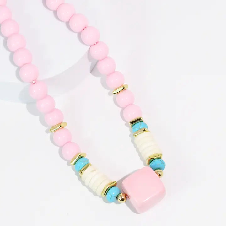 Trinket Light Pink Necklace