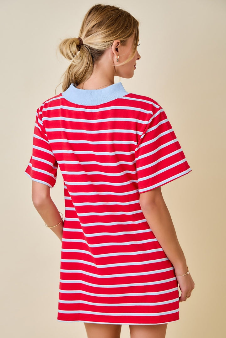 The Varsity Stripe T-shirt Dress