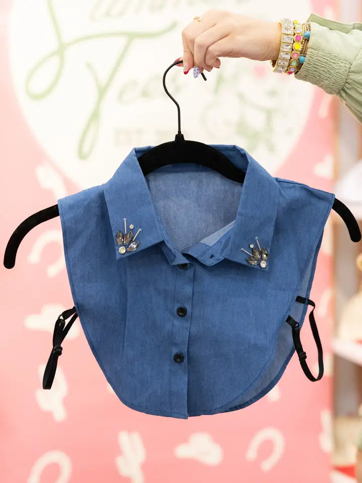 Denim Jewel Collar