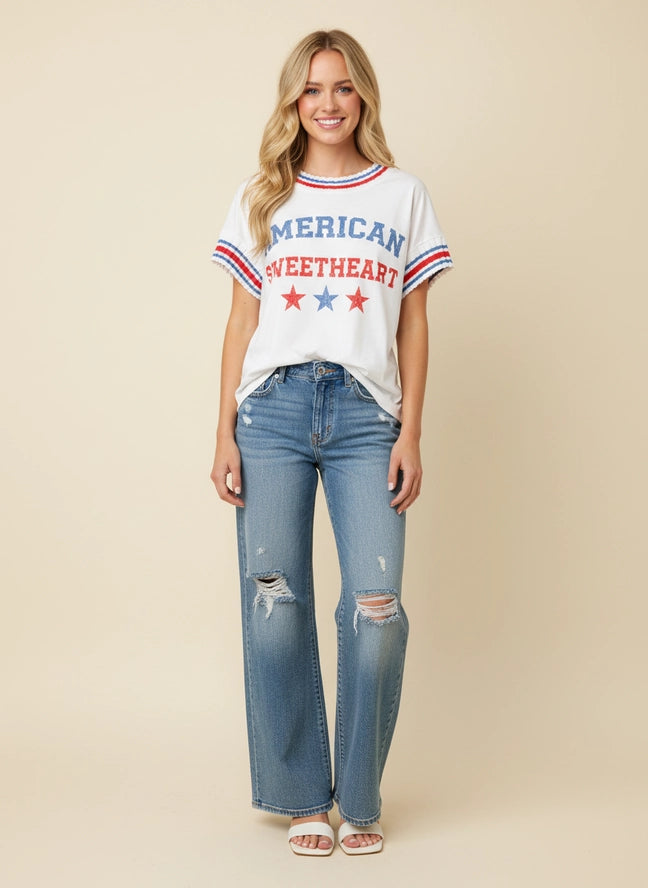 The American Sweetheart Graphic Top