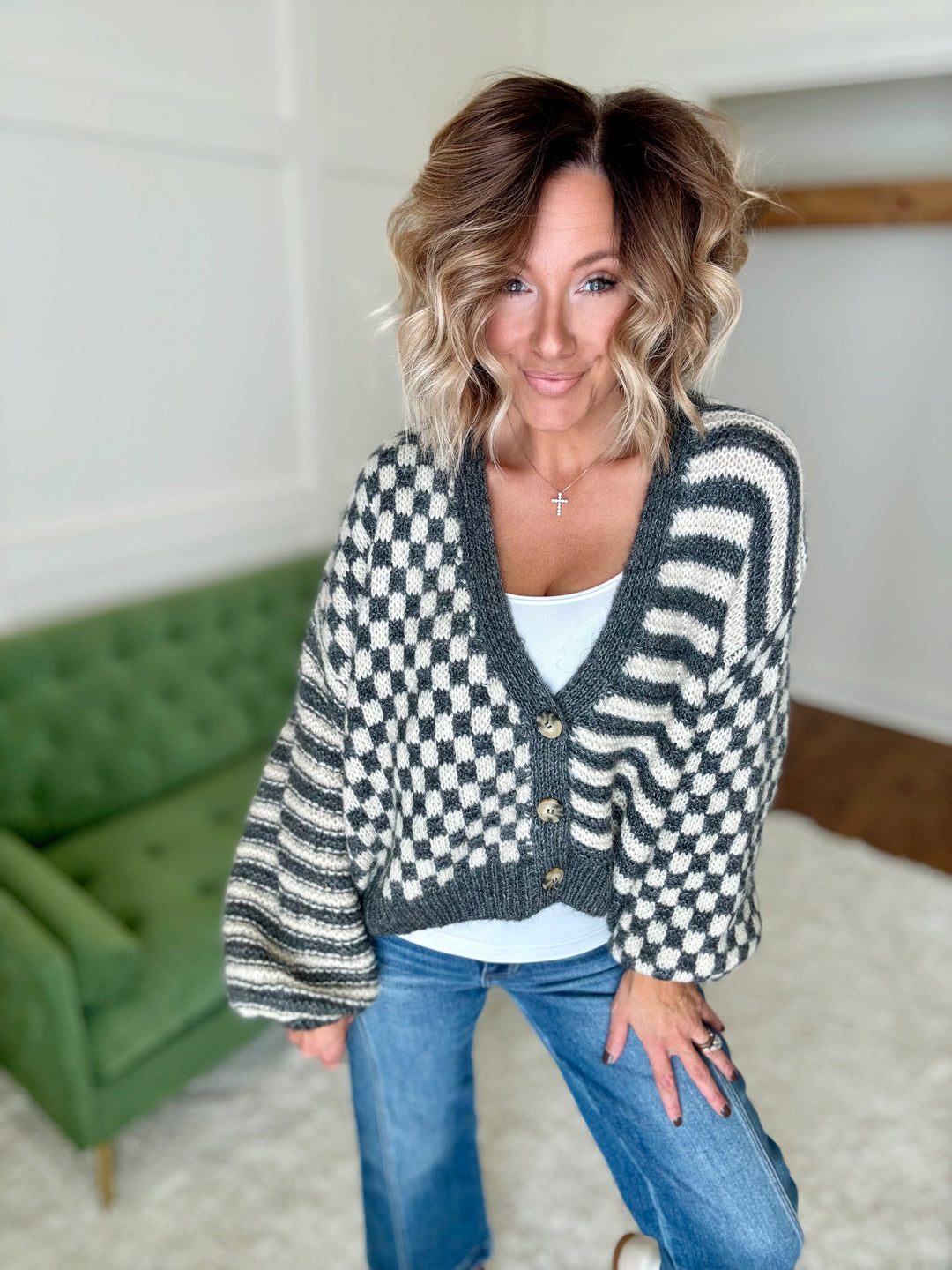 The Drop Shoulder Knit Cardigan