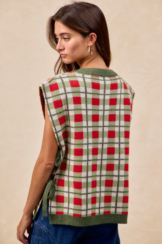Christina Plaid Sweater Vest