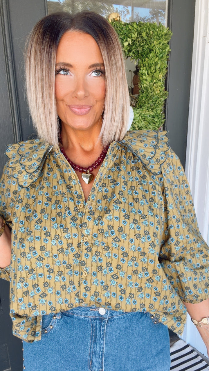 The Golden Hour Ruffle Top