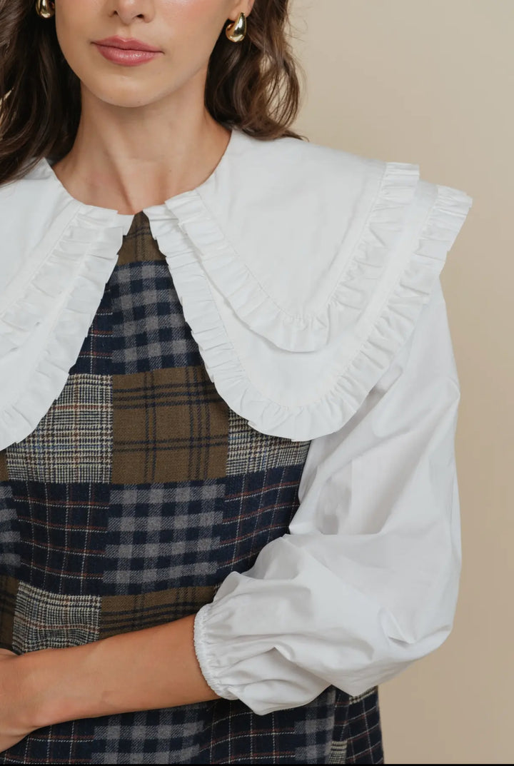 Double Ruffle Collar Top