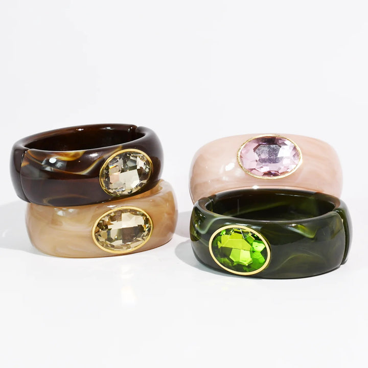 The Gemstone Resin Cuff Bracelet