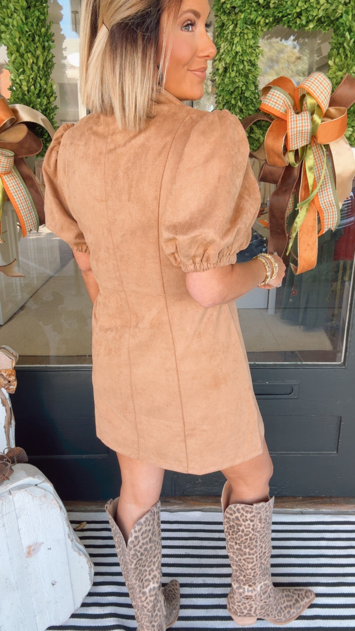 THML Suede Mini Dress