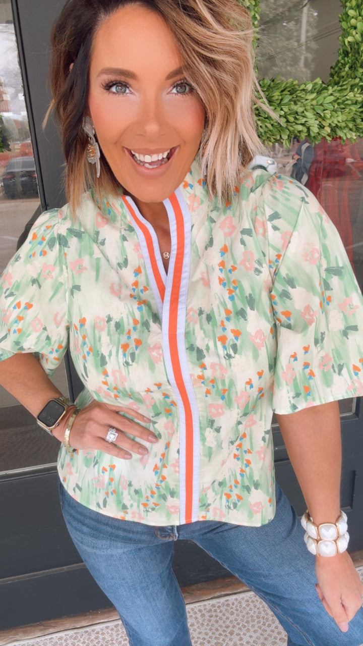 The Multistripe Floral Top