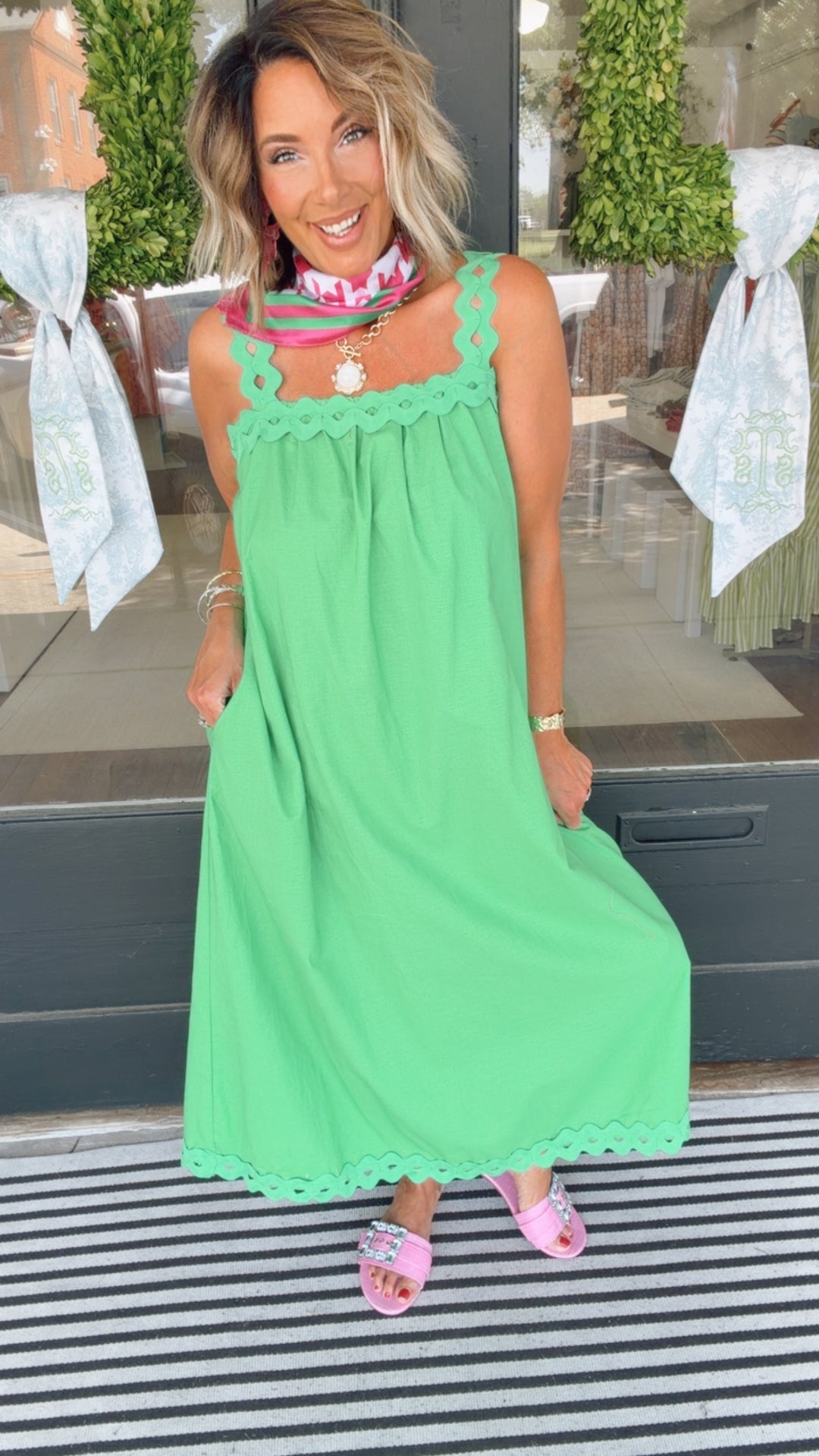 The Sweet Ivy Ruffle Sleeve Dress