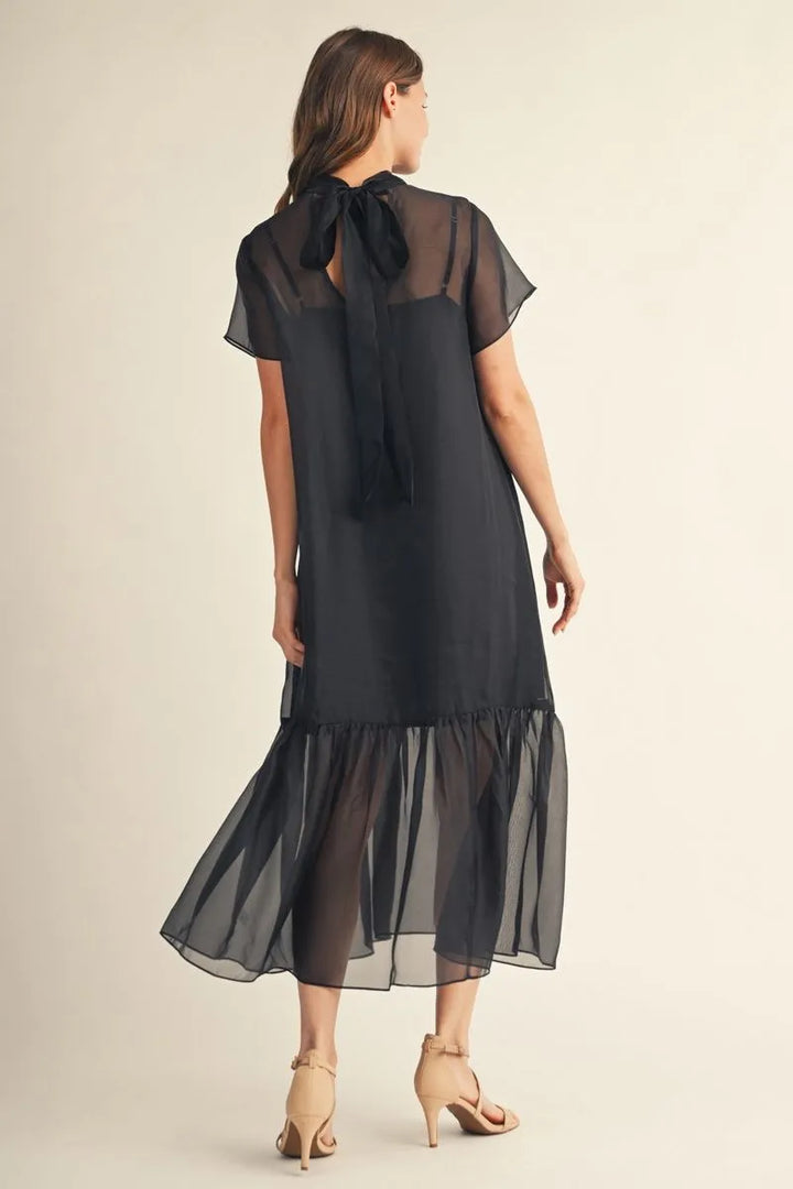 The Sheer Elegance Midi Dress