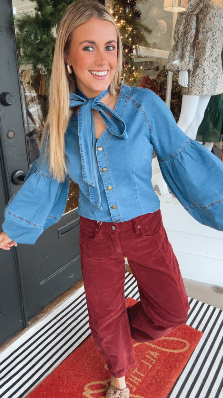 The Free Day Denim Top