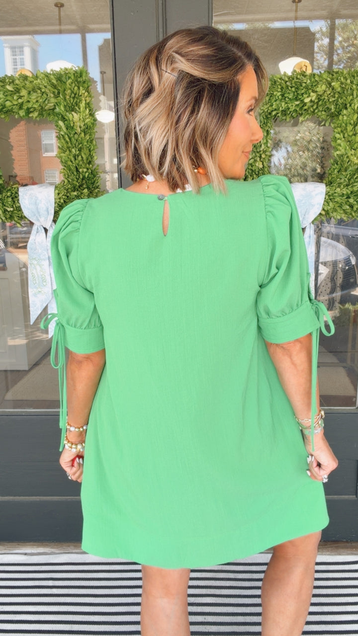 The Green with Envy Smocked Dress