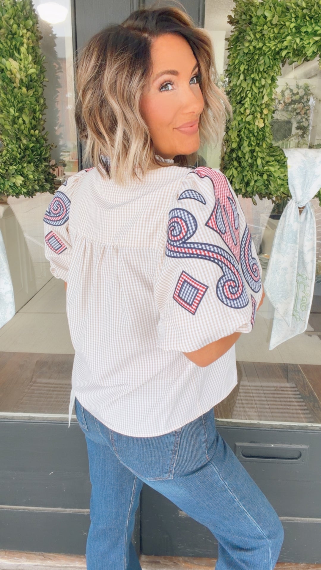 THML Patchwork Embroidered Blouse